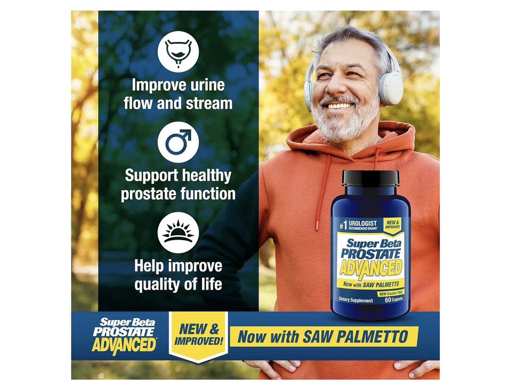 SUPER BETA PROSTATE Advanced with Saw Palmetto Prostate Urinary Support 3 Pack