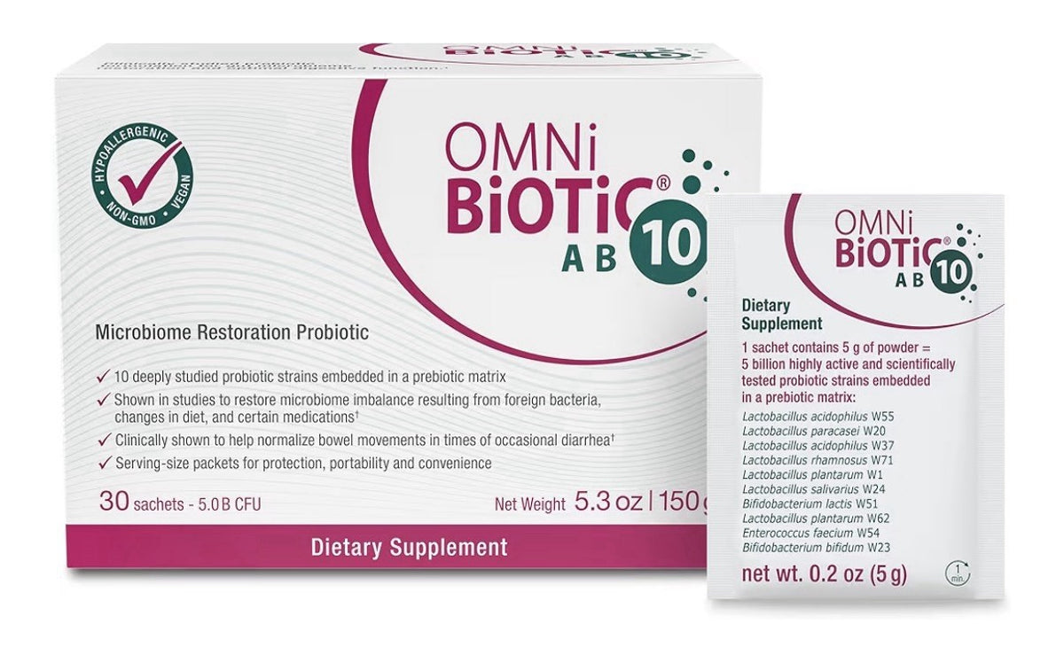 OMNi BiOTiC AB 10 Microbiome Restoration Probiotic Gut Health 30 Sachets