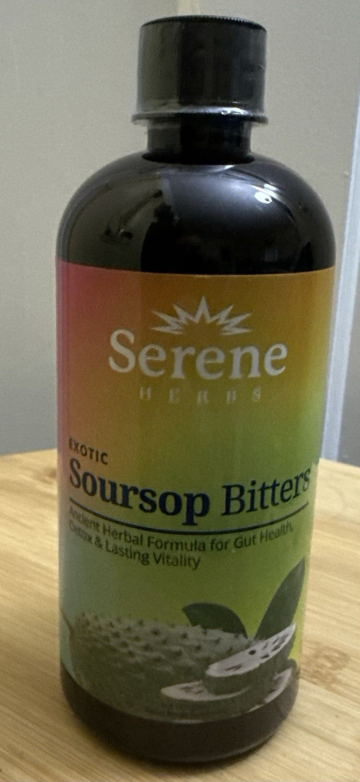 Serene HERBS Soursop Bitters Ancient Herbal Formula Detox Gut Health 16oz