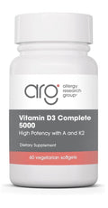 Allergy Research Group Vitamin D3 Complete 5000 High Potency With A & K2 60caps
