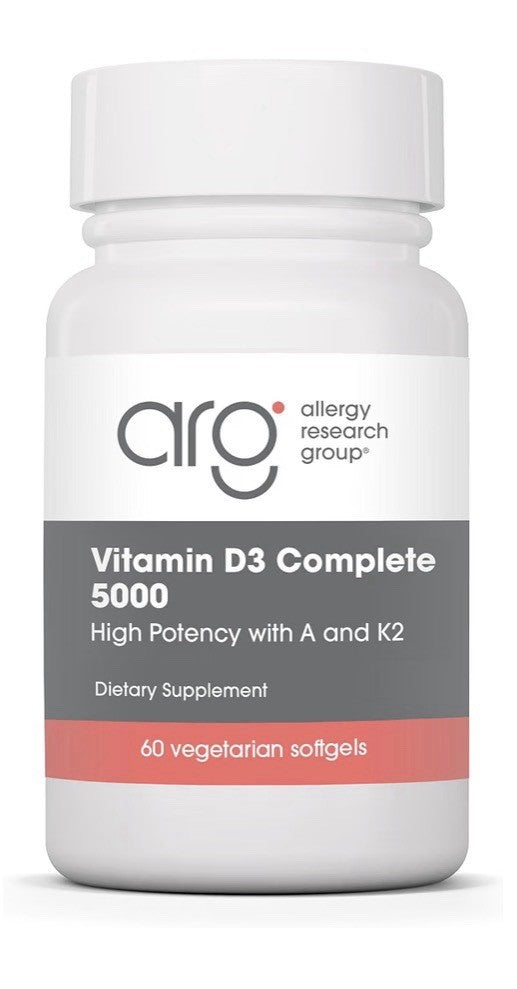 Allergy Research Group Vitamin D3 Complete 5000 High Potency With A & K2 60caps