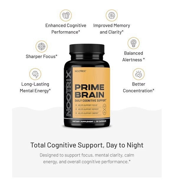 Nootrix Brain Boost Nootropic Supplement Memory Focus Cognitive Support 90 Caps