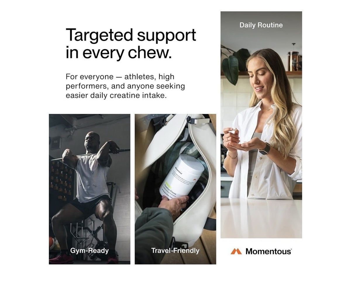 Momentous Creatine Chews Cognitive & Muscle Performance 150 Tablets Mango