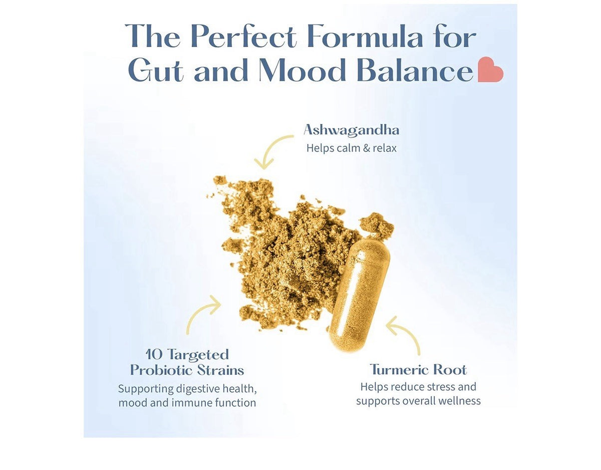 LoveBug Complete Mood Probiotics for Women 50 Billion CFU Mood Digestive 30 Caps