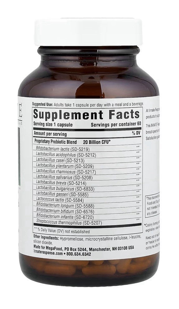 INNATE Response Formulas Flora 20-14 Ultra Strength Immune Digestive 60 Cpausles