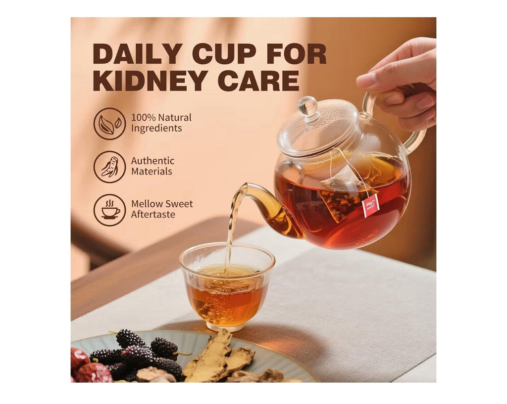 QUMIOBU Kidney Tea Formula Ginseng Six Treasure Tea Ginseng Herbal 30 Tea bags 