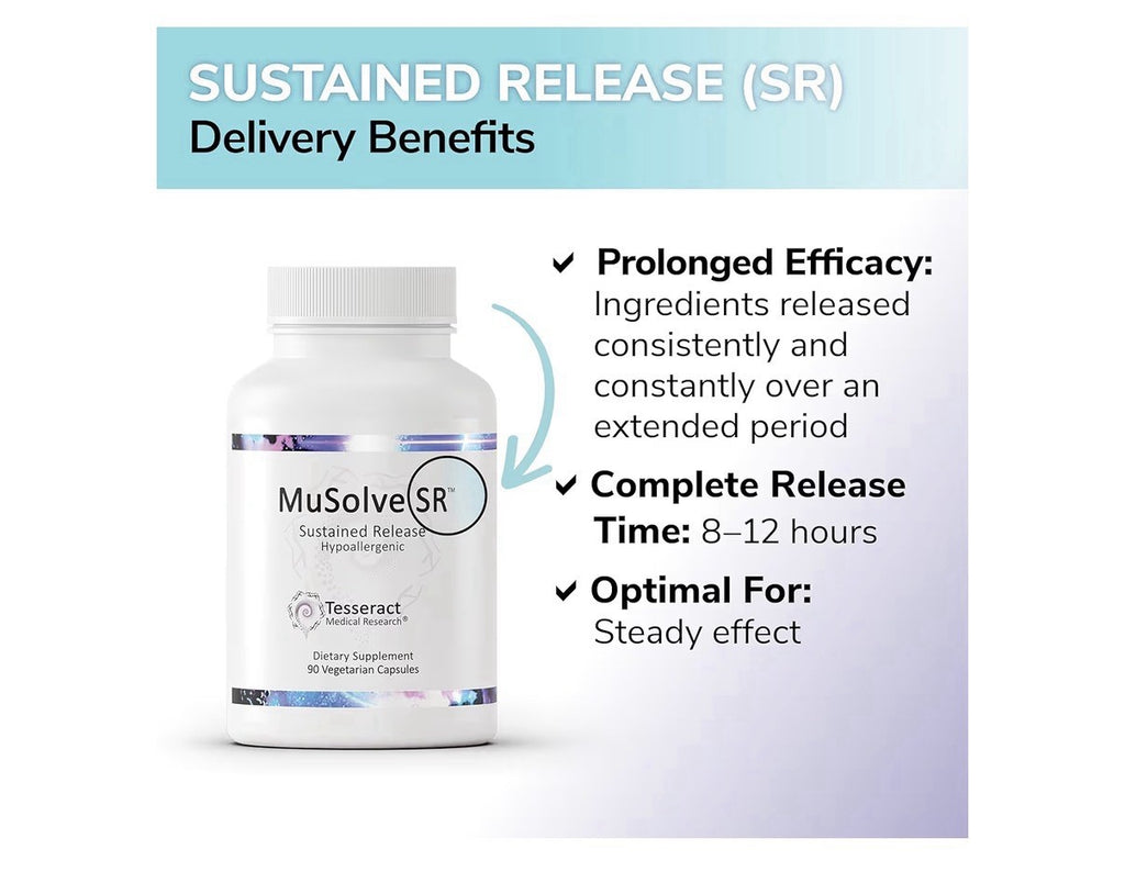 MuSolve SR Respiratory Health Support Supplement Help Dissolve Mucus 90 Capsules