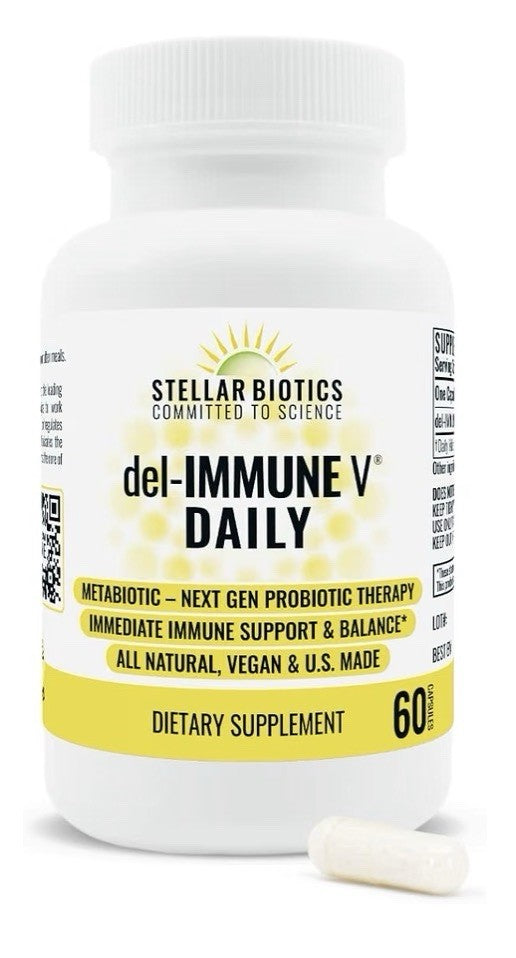 Del-Immune V Daily by Stellar Biotics Natural Immune Support Gut Health 60 Caps