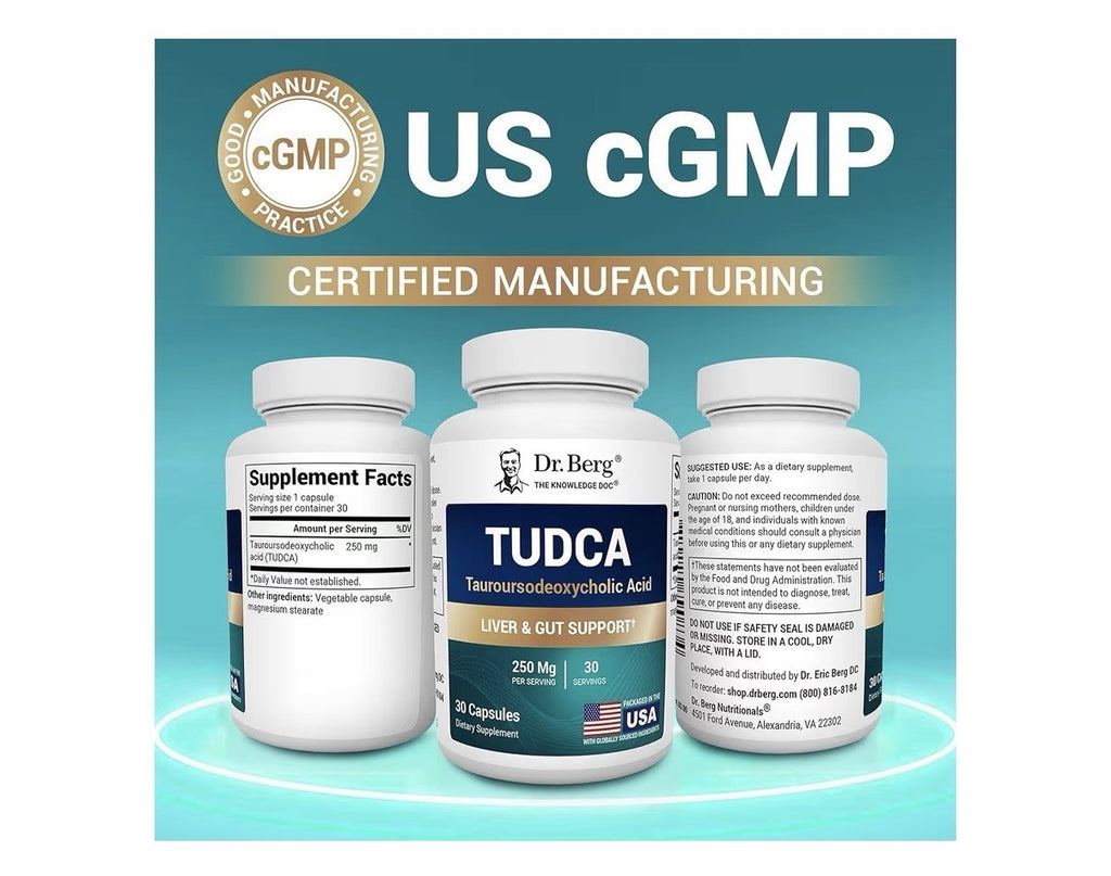 Dr. Berg TUDCA Tauroursodeoxycholic Acid Liver Gut Gallbladder Support 30capsule