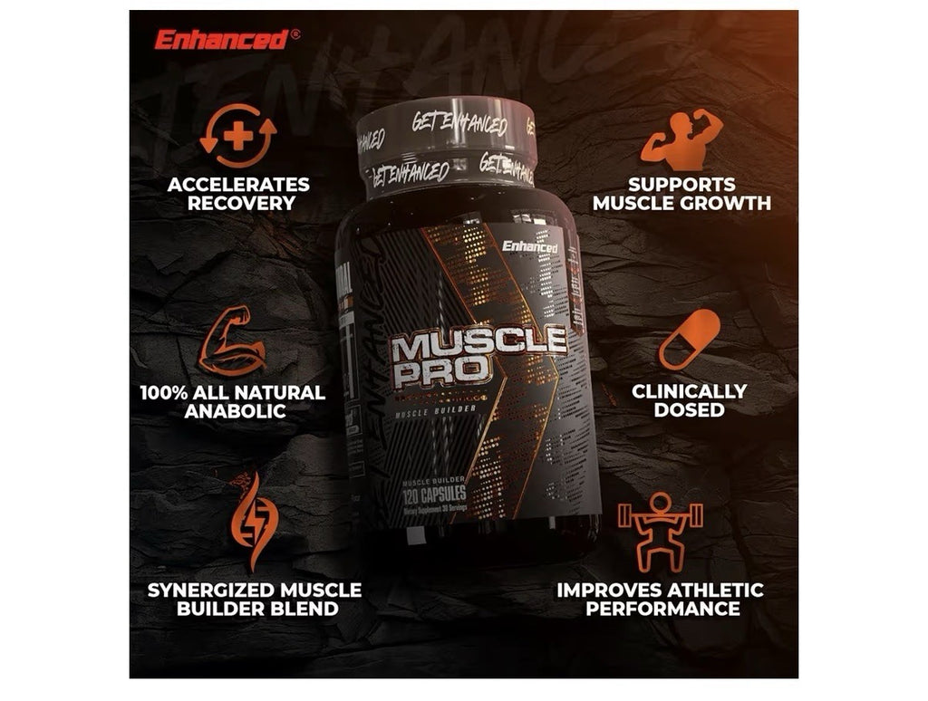 Enhanced Muscle Pro Muscle Builder Supplement Muscle Growth 120 Capsules