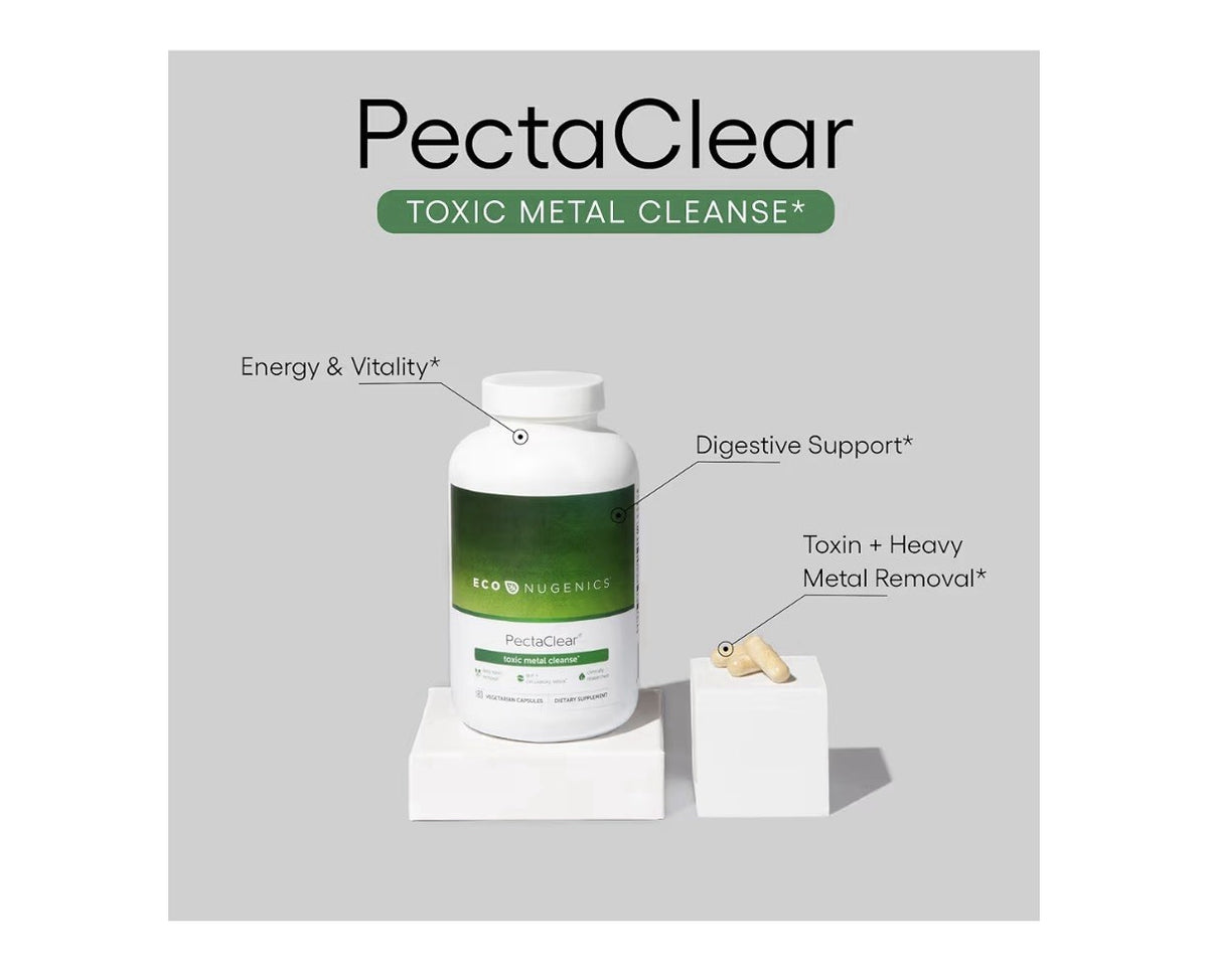 EcoNugenics PectaClear Detox Supplement for Toxic Metal Cleanse Repair 180 Caps