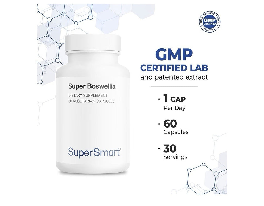 Supersmart Super Boswellia 100mg per Day ApresFlex Boswellia Serrata Extract 60c