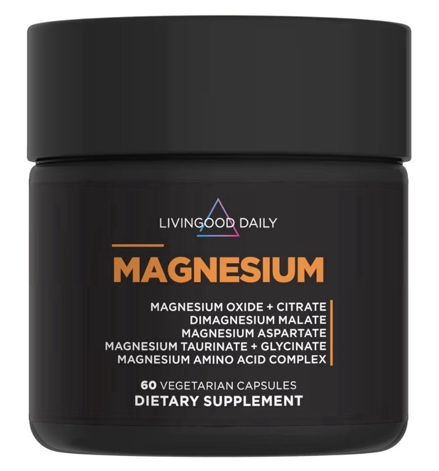 Livingood Daily Magnesium Supplement with Magnesium Glycinate Citrate Oxide 60ca