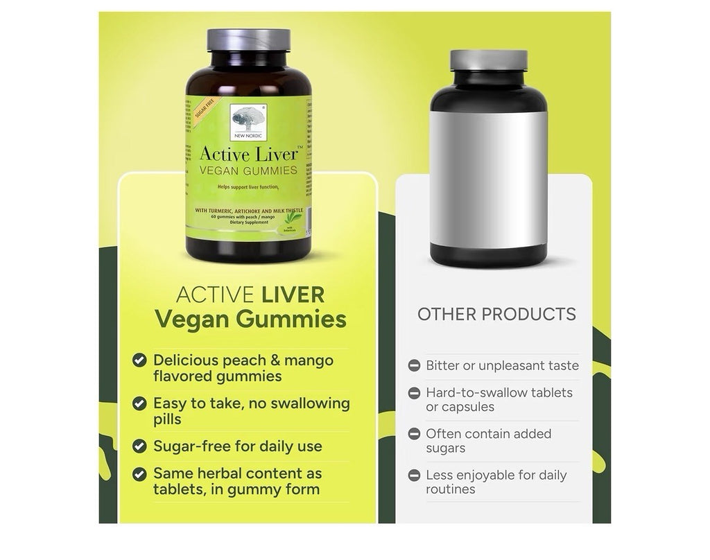 3 Pack NEW NORDIC Active Liver Vegan Gummies Helps Support Liver Function