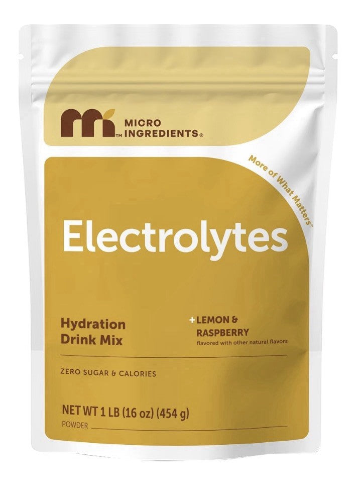 Micro Ingredients Electrolytes Hydration Drink Mix Powder Lemon & Raspberry 16oz
