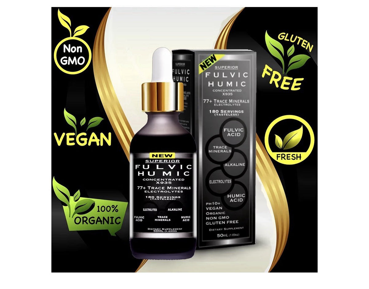SUPERIOR FULVIC HUMIC Fulvic Humic Mineral Blend Superior X935 Drops 50ml 180srv