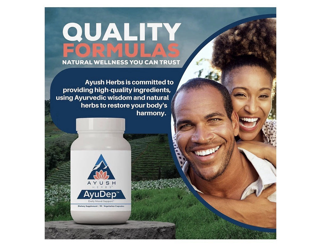 Ayush Herbs AyuDep Daily Mood Support Saffron & Ashwagandha 90 Capsules
