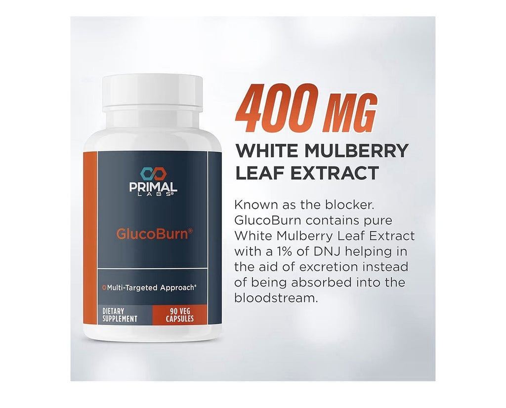 Primal Labs GlucoBurn Multi Targeted Support Supplement 90 Veg Capsules