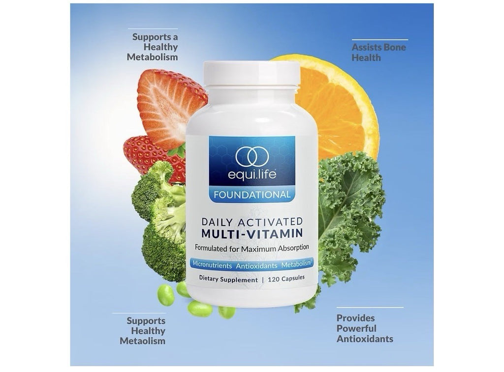 EquiLife Foundational Daily Activated Multivitamin for Women & Men 120 Capsules