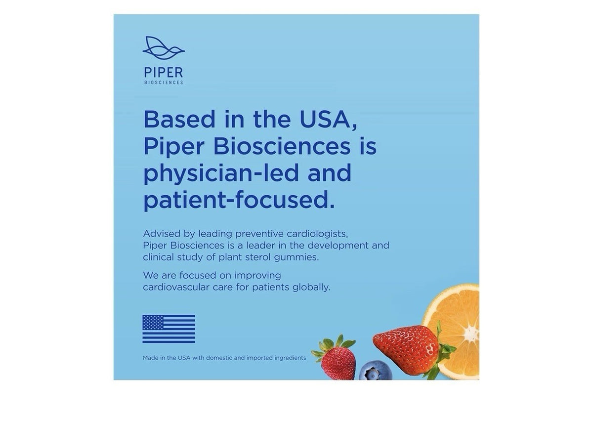 Piper Biosciences Plant Sterols Healthy Cholesterol Gummy Supplement 2 Packs