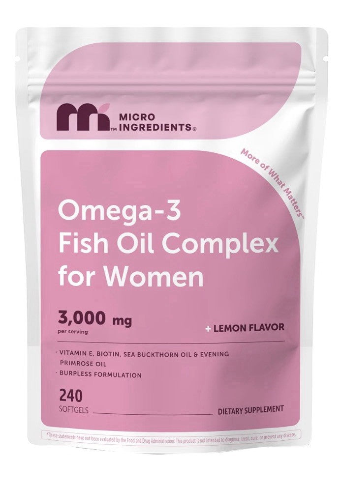 Micro Ingredients Omega-3 Fish Oil Complex for Women 240 Softgels