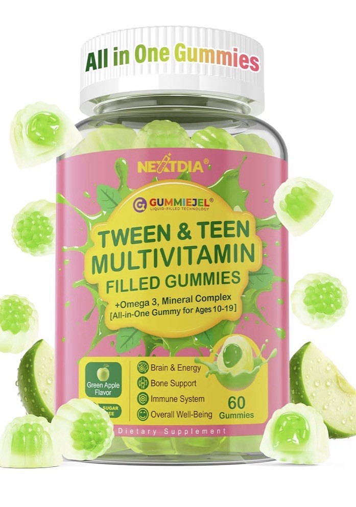 Nextdia Tween & Teen Multivitamin All In One Gummies 10-19 Ages 60 Gummies