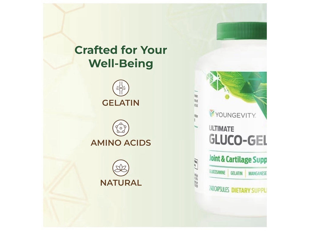 Youngevity Ultimate Gluco-Gel Joint & Cartilage Support Tendons Bones 240capsule
