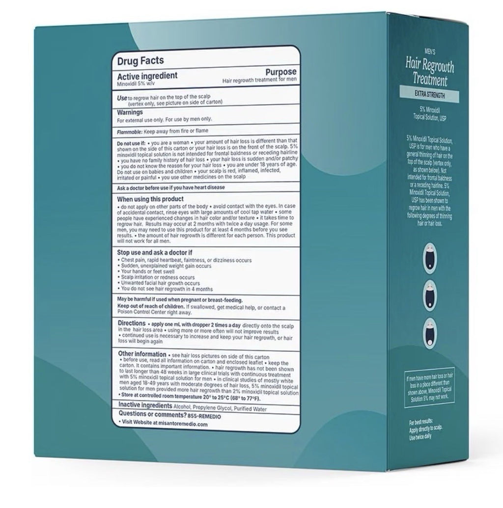 Santo Remedio Men’s Hair Regrowth Treatment Stimulate Reduce Hair Loss Pack Of 3