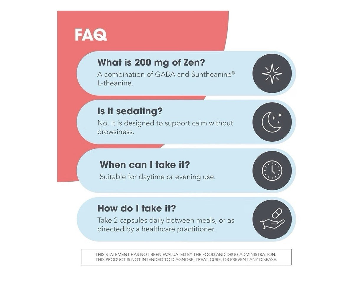 Allergy Research Group ARG 200 mg of Zen Calmness Support Day Or Night 60capsule