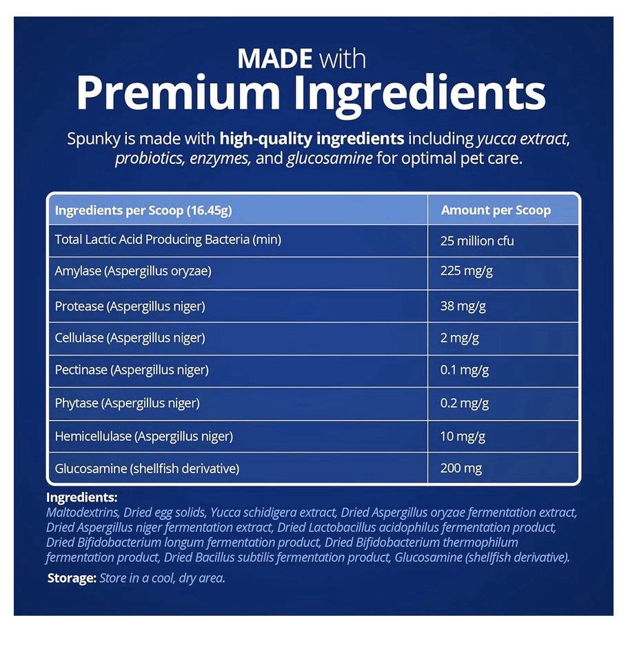 ProThrive Spunky Probiotics Digestive Enzymes Joints Support For Cats & Dogs 1lb
