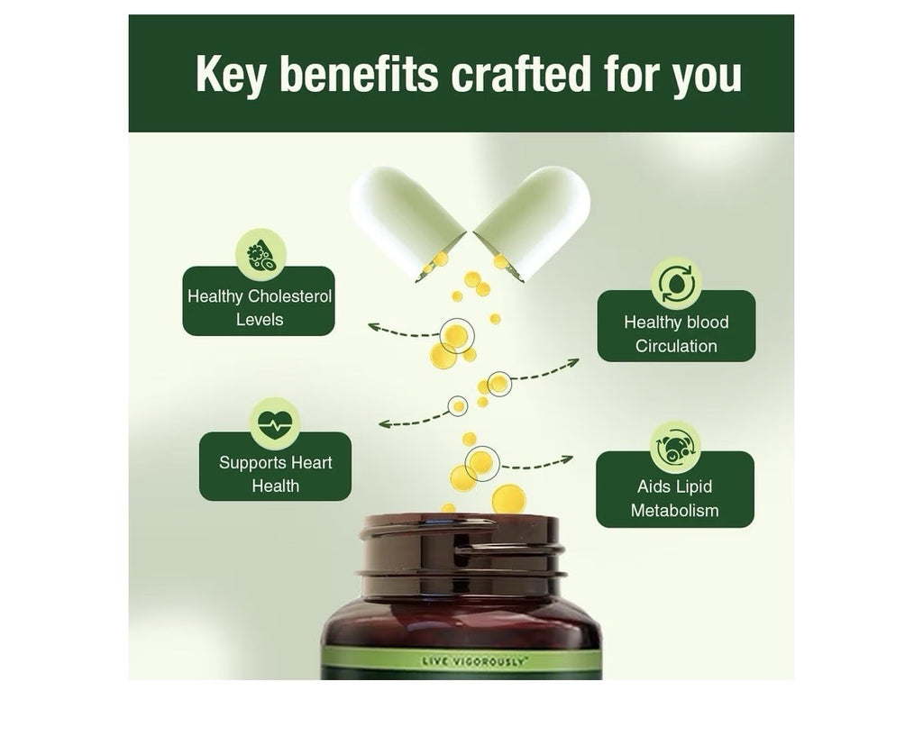 Kapiva Cholesterol Support Lowering Heart Health Supplement Plant Sterols 60Cap