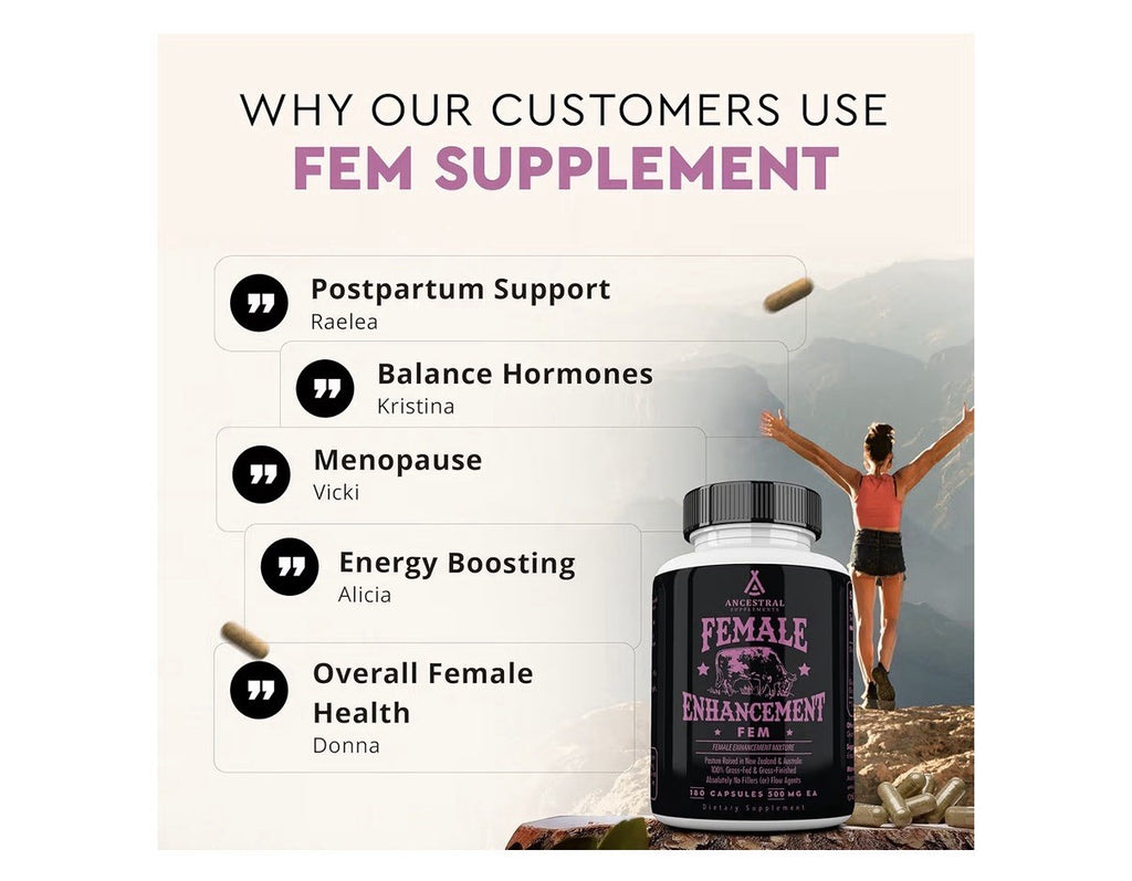 Ancestral Supplements Female Enhancement Supports Hormone Balance Wellness 180ca