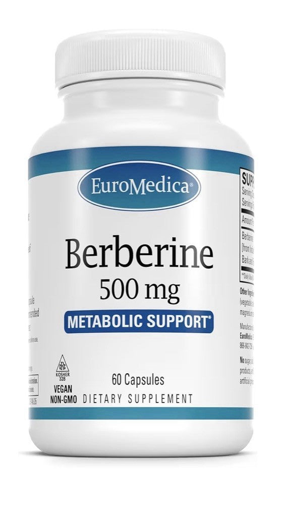 EuroMedica Berberine 500 mg Metabolic Support Brain Liver Health 60 Capsules