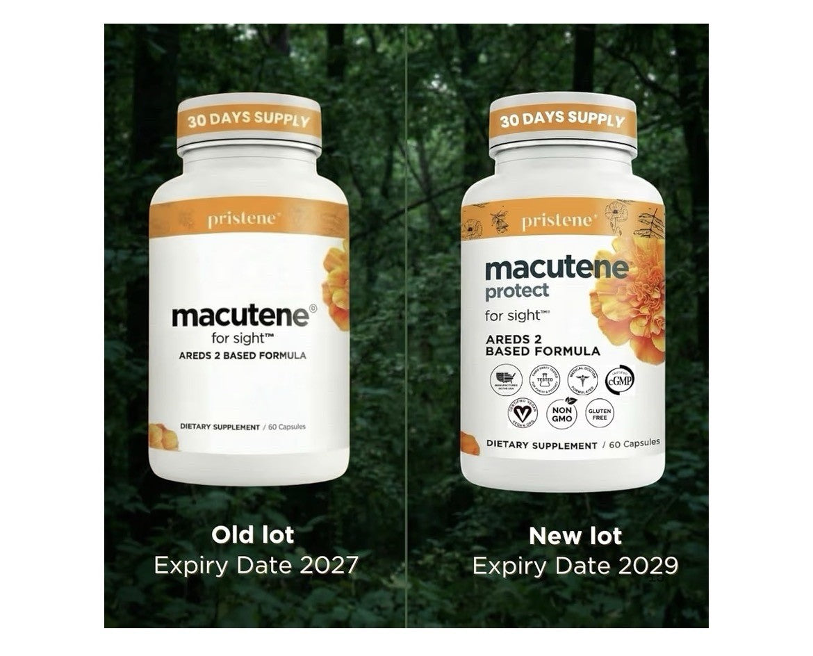 Pristene Macutene For Sight Areds 2 Based Formula Eye Macular Vitamins 60capsule