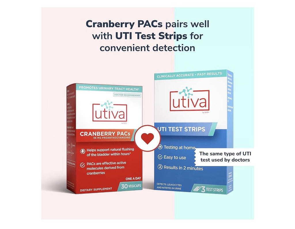 Utiva Cranberry PACs Urinary Tract Bladder Health For Women And Men 30 Capsules