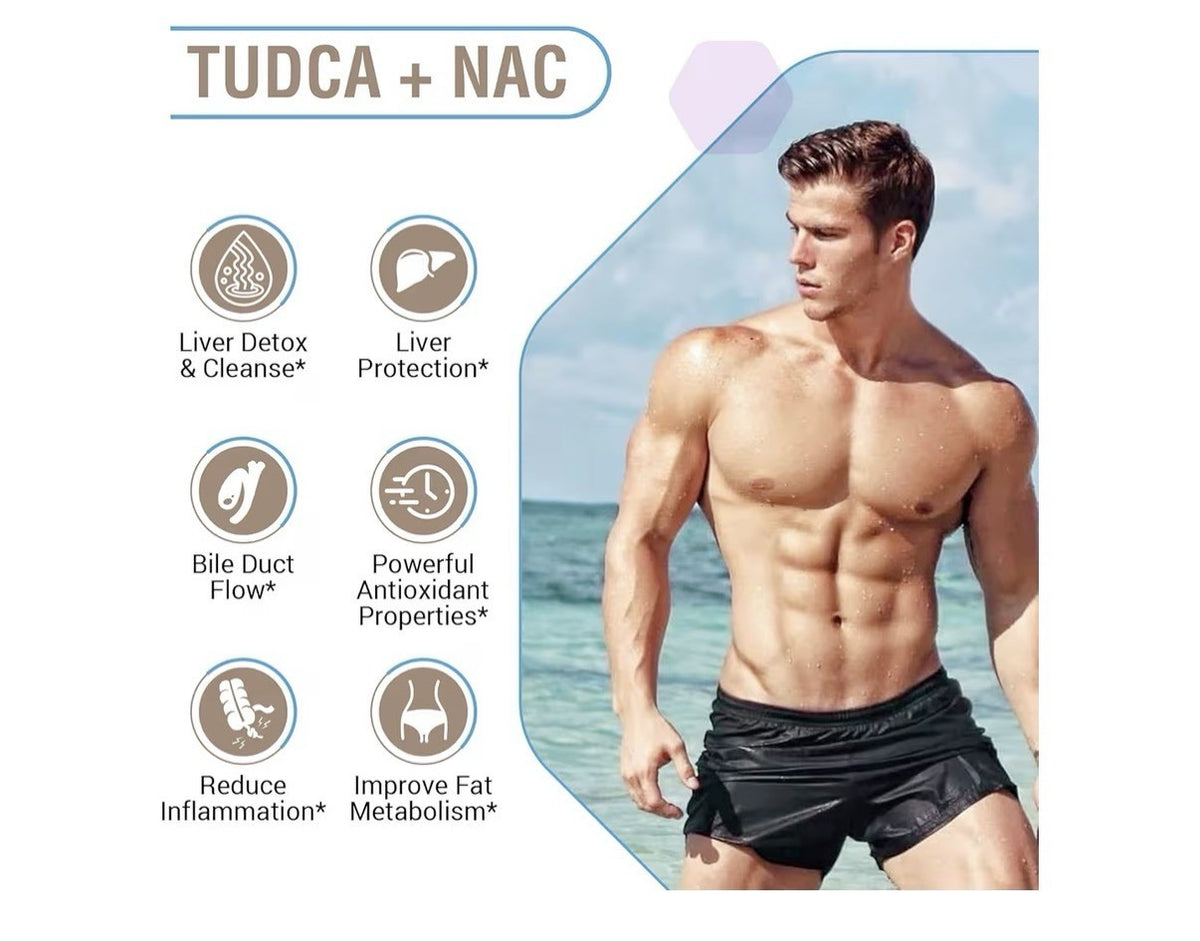 2 Pack Zingicin TUDCA + NAC Supplement 1200mg Antioxidant Liver Gut Health