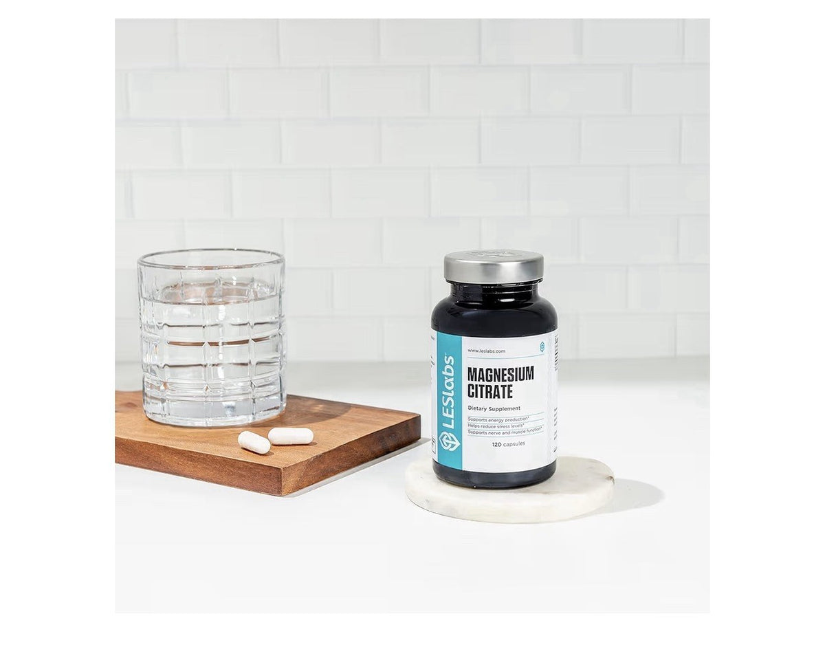 LES Labs Magnesium Citrate Stress Relief Restful Sleep Heart Metabolism 120 Caps