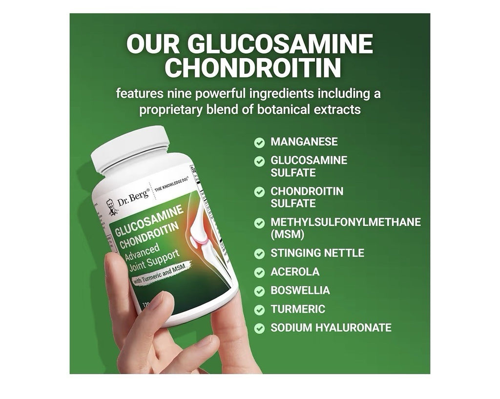 Dr. Berg Glucosamine Chondroitin Advanced Joint Support With Tumeric,MSM 120caps
