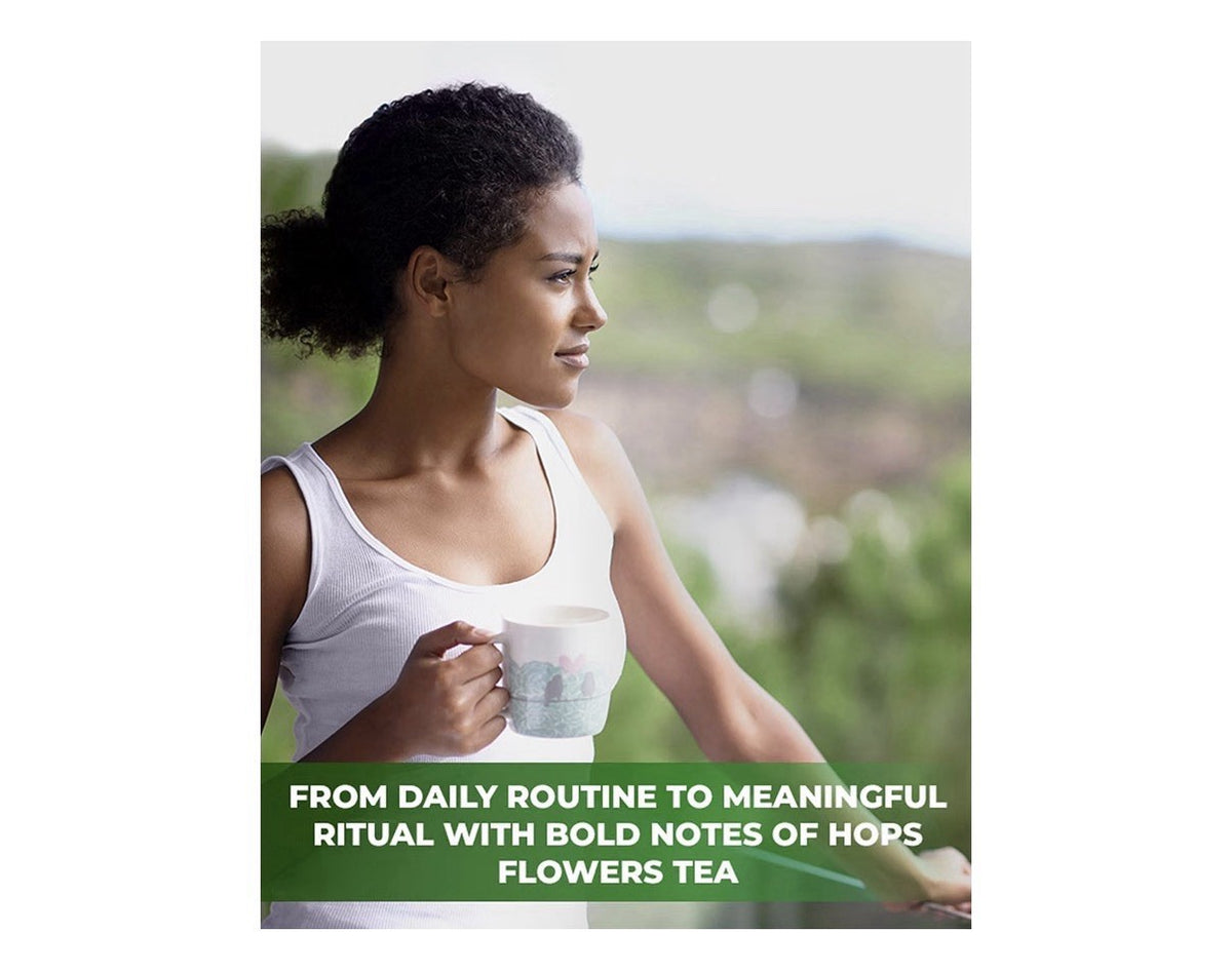 Wildfield Hops Flower Tea Dried Herbal (Humulus Lupulus) Lupulo Entero 50TeaBags