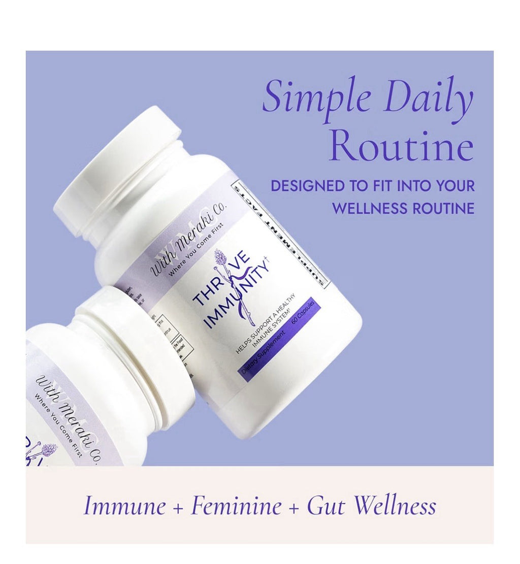 With Meraki Co. Thryve Immunity Probiotics for Women Healthy Immune System 60cap
