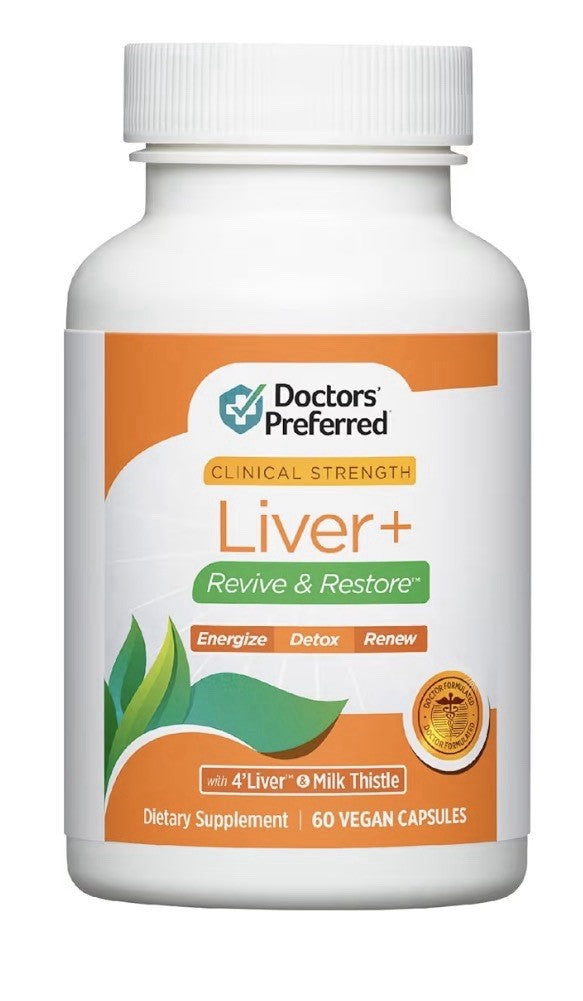 DOCTORS' PREFERRED Liver+ Revive & Restore Energize Detox Renew 60 Capsules