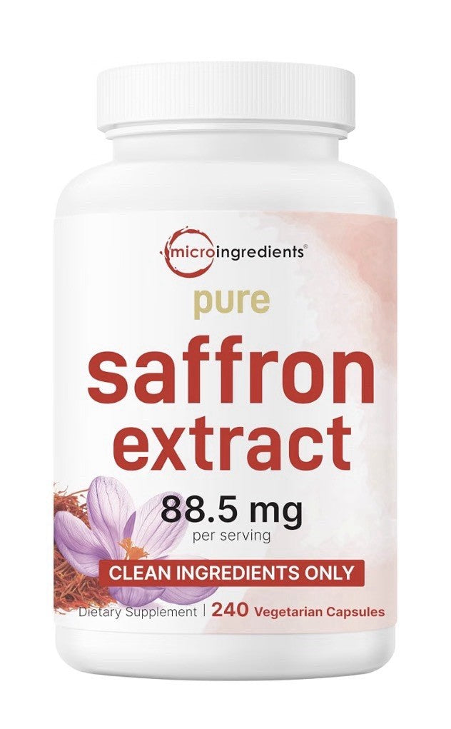 Micro Ingredients Pure Saffron Extract Clean Ingredients Only 240 Veggie Capsule