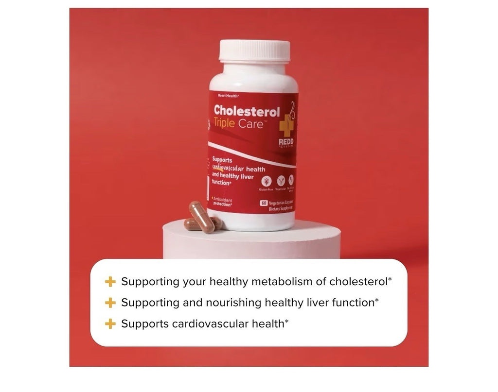 Redd Remedies Cholesterol Triple Care Cardiovascular Health Liver Function 60cap