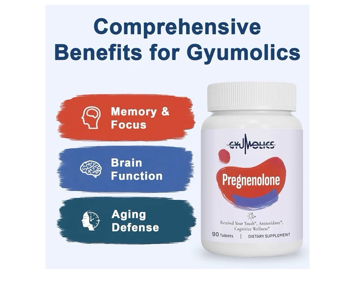 2 Pack Gyumolics Pregnenolone Rewind Your Youth Antioxidant Cognitive Wellness