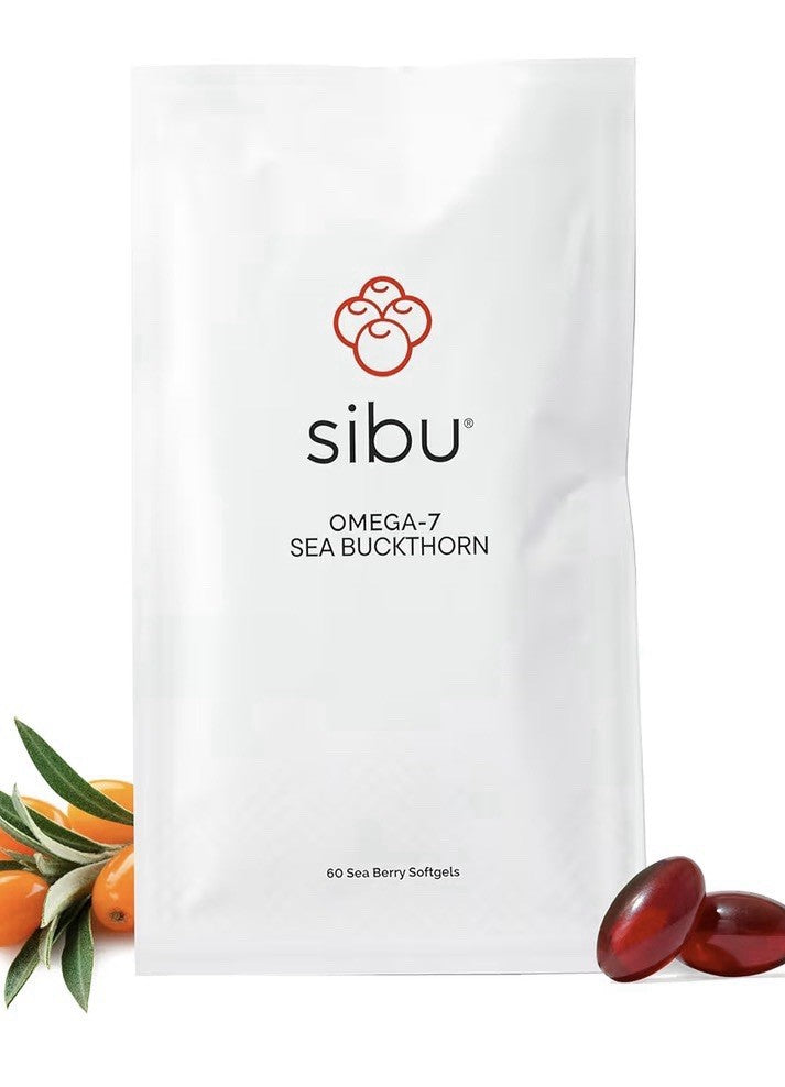 sibu Omega-7 Sea Buckthorn For Healthy Skin Hair Nails Dryness 60 Softgels