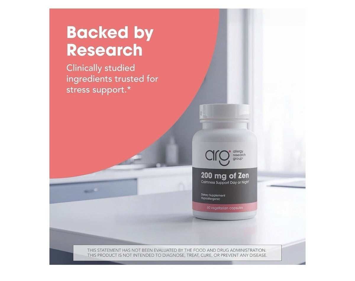 Allergy Research Group ARG 200 mg of Zen Calmness Support Day Or Night 60capsule