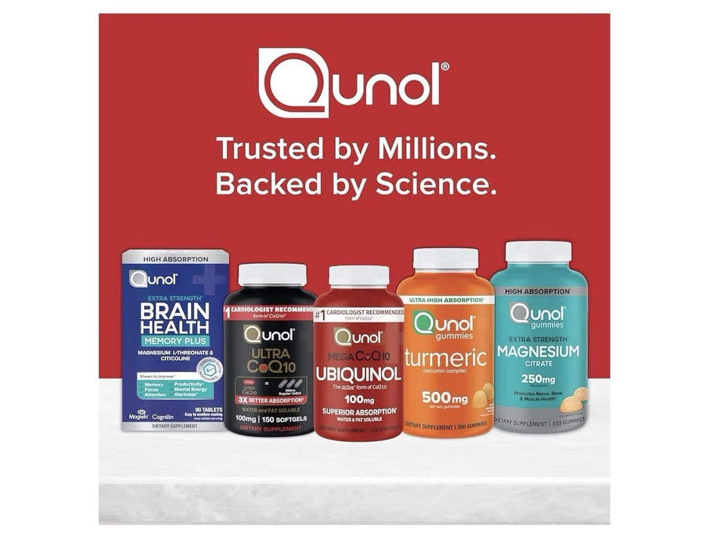 2 Pack Qunol Mega CoQ10 Ubiquinol 100mg Coenzyme Q10 Antioxidant Heart Health