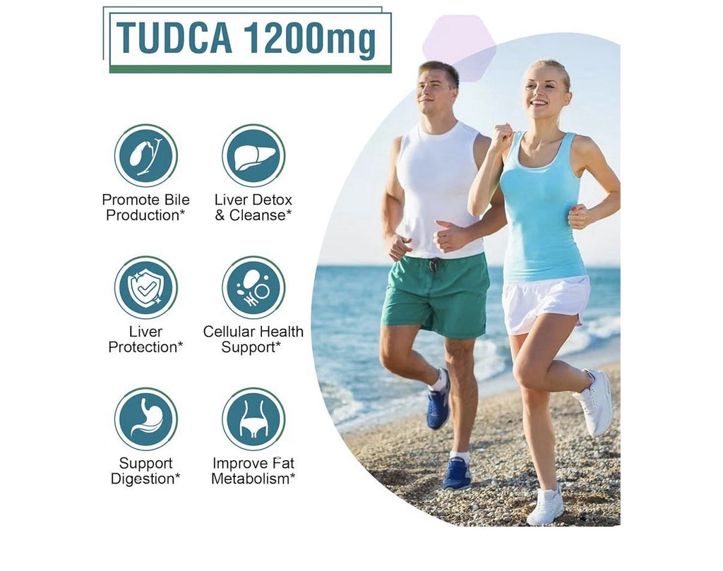 Zingicin TUDCA Supplement 1200mg Tauroursodeoxycholic Acid Liver Protection 60c
