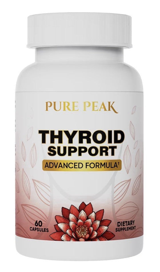 Pure Peak Thyroid Support Supplement Metabolic Function Energy Focus Mood 60caps