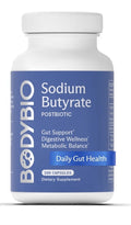 BodyBio Sodium Butyrate Postbiotic Gut Health Digestive Metabolic Balance 100cap
